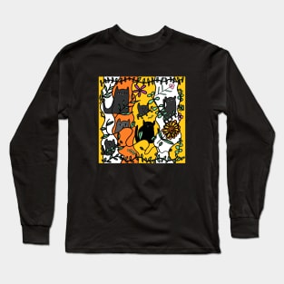 Forest of cats, black cat Long Sleeve T-Shirt